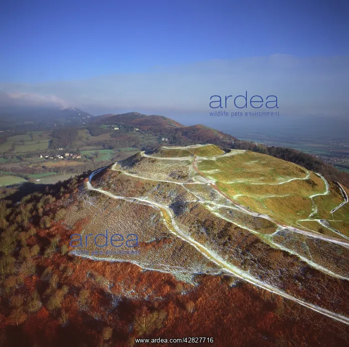  : England - Aerial view. Herefordshire Beacon, the