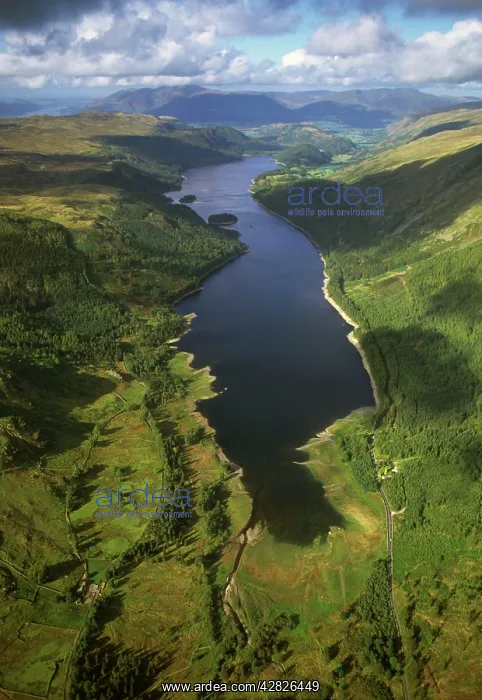 : England - Aerial view, Lake Thirlmere : England - Aerial view, Lake Thirlmere