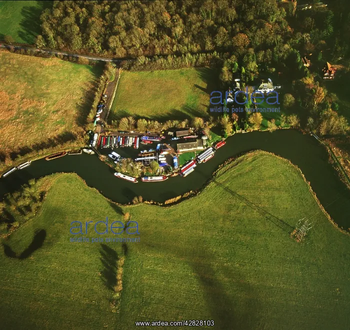 : England - Aerial view, River Thames downstream : England - Aerial view, River Thames downstream