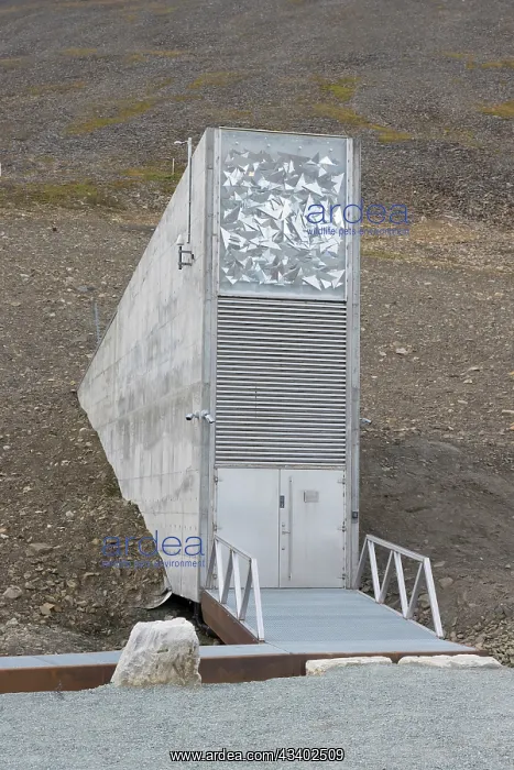 : Entrance to Svalbard Global Seed Vault - largest : Entrance to Svalbard Global Seed Vault - largest