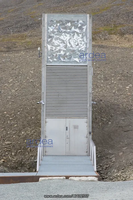 : Entrance to Svalbard Global Seed Vault - largest : Entrance to Svalbard Global Seed Vault - largest