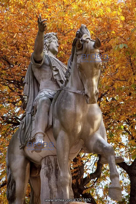 : Equestrian statue of King Louis XIII in : Equestrian statue of King Louis XIII in