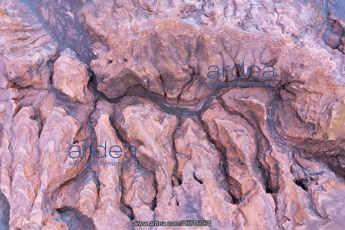 : Erosion of extremely mineral-rich rock in the area : Erosion of extremely mineral-rich rock in the area
