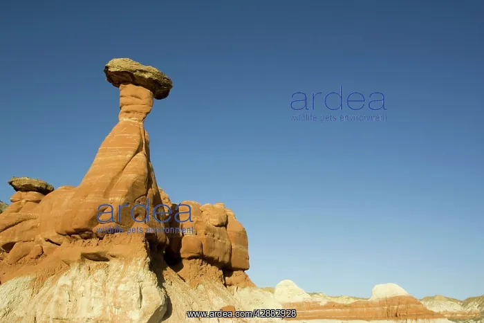 : Erosion - Toadstools, also called Hoodoos, in the : Erosion - Toadstools, also called Hoodoos, in the