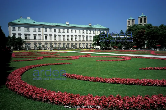 : Europe, Austria, Salzburg. Garden at Mirabell : Europe, Austria, Salzburg. Garden at Mirabell