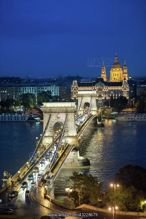  : Europe, Hungary, Budapest, Chain Bridge
