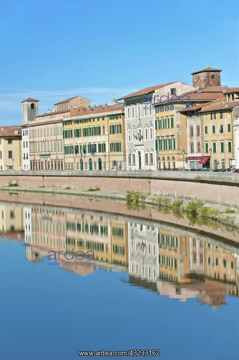 : Europe, Italy, Tuscany, Pisa, The River : Europe, Italy, Tuscany, Pisa, The River