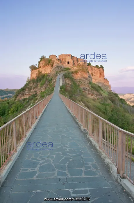 : Europe, Italy, Umbria, Civita, Bridge to : Europe, Italy, Umbria, Civita, Bridge to