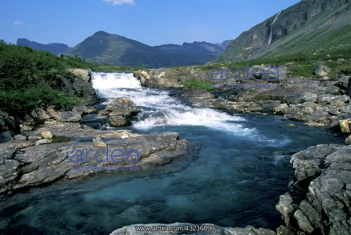 : Europe, Norway, Andalsnes. River in mountains : Europe, Norway, Andalsnes. River in mountains