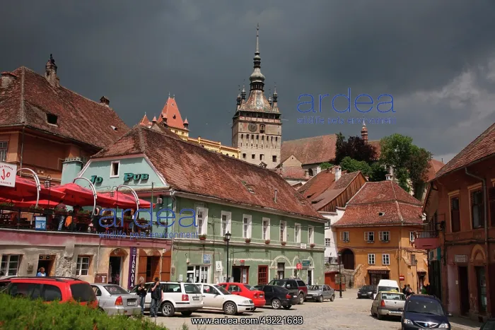: Europe, Romania, Sighisoara, Lower Town : Europe, Romania, Sighisoara, Lower Town