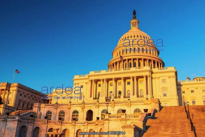: Evening light on the United States Capitol, Washington : Evening light on the United States Capitol, Washington
