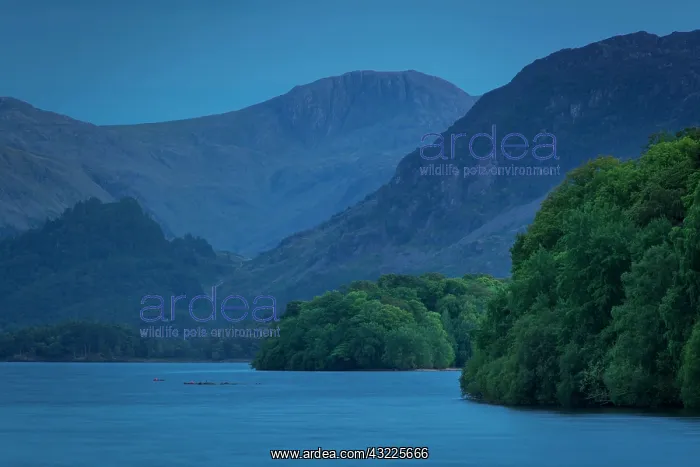 : Evening view over Derwentwater Lake, the Lake District : Evening view over Derwentwater Lake, the Lake District