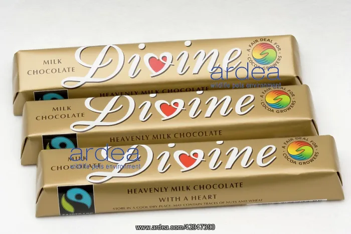  : Fairtrade products - bars of Divine chocolate with