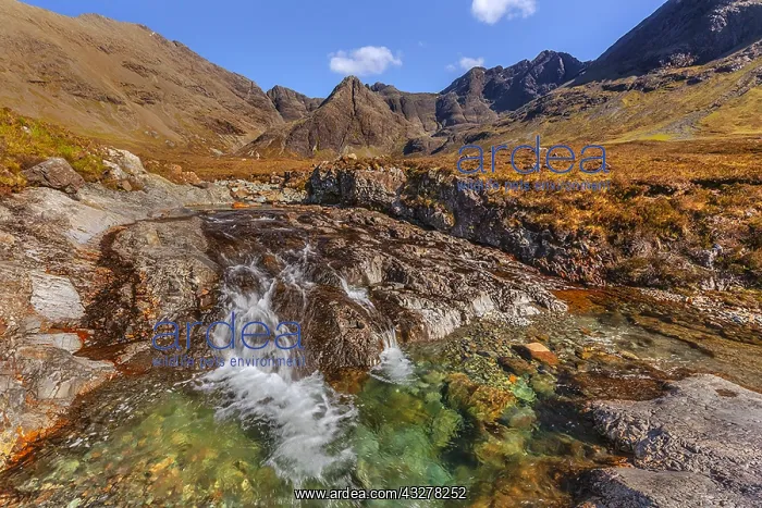 : Fairy Pools - a tributary of the River Brittle with : Fairy Pools - a tributary of the River Brittle with