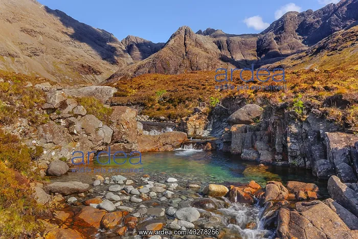 : Fairy Pools - a tributary of the River Brittle with : Fairy Pools - a tributary of the River Brittle with