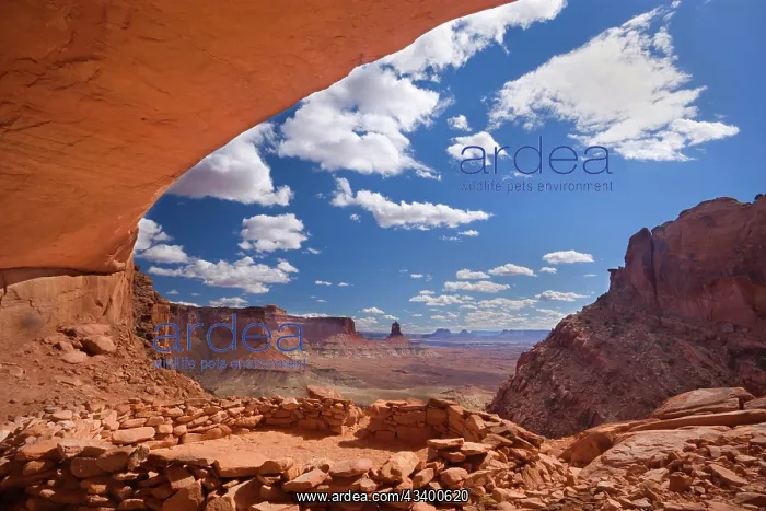 : False Kiva - ancient indian ruin tucked into an : False Kiva - ancient indian ruin tucked into an