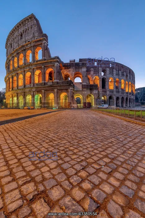 : The famous Colosseum in Rome at dawn : The famous Colosseum in Rome at dawn