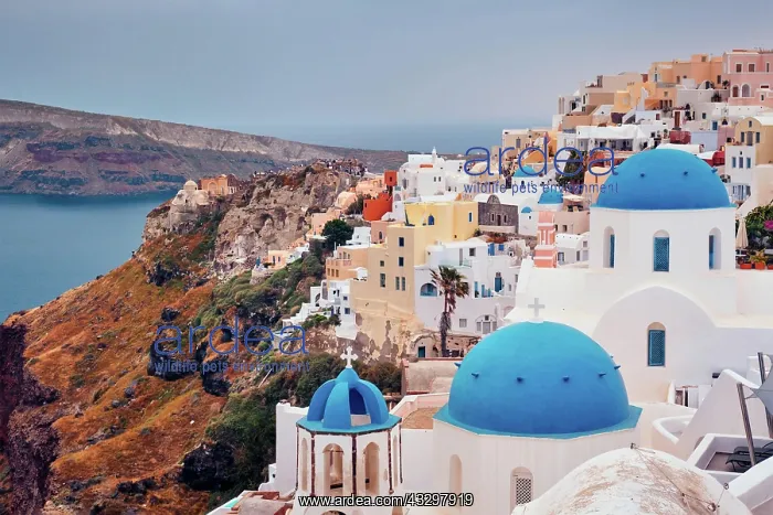  : Famous greek iconic selfie spot tourist destination