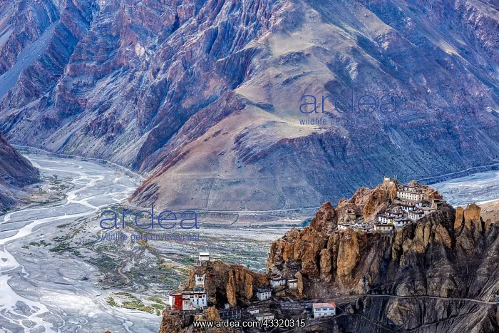 : Famous indian tourist landmark Dhankar monastry : Famous indian tourist landmark Dhankar monastry