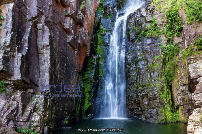 : Famous and paradisiacal waterfall of Veu da Noiva : Famous and paradisiacal waterfall of Veu da Noiva