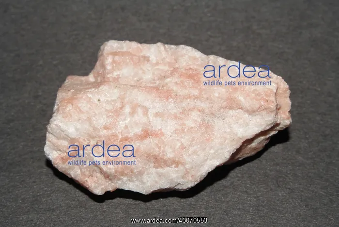 : Feldspar. Hand sample of Feldspar, a mineral rated 6 on the Mohs scale of mineral hardness : Feldspar. Hand sample of Feldspar, a mineral rated 6 on the Mohs scale of mineral hardness