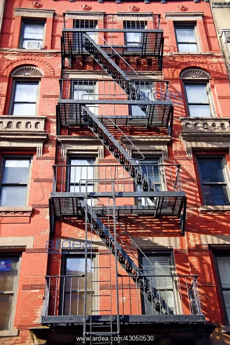  : Fire escape in New York, America Paul Brown