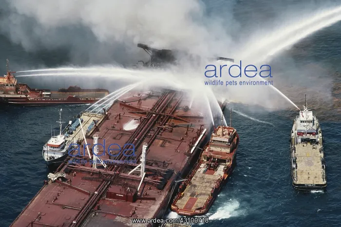 : Fire on Oil Tanker, Gulf of Mexico, 1990 : Fire on Oil Tanker, Gulf of Mexico, 1990