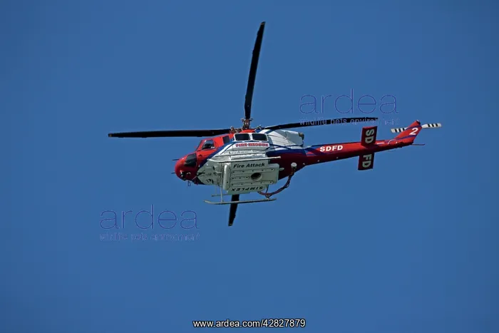 : Fire Rescue Helicopter - in flight : Fire Rescue Helicopter - in flight