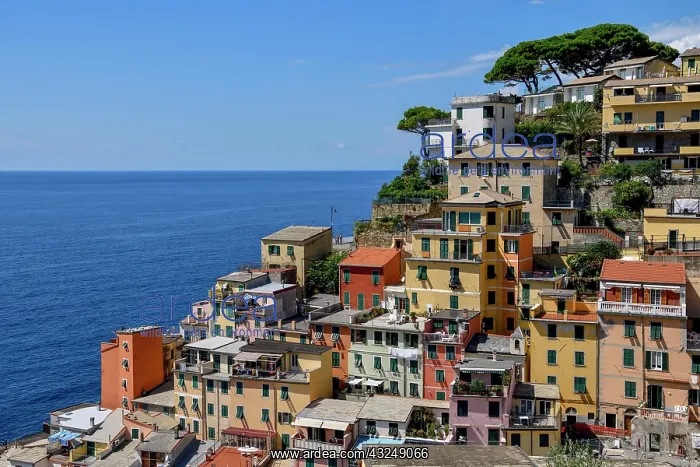 : Fishing village of Riomaggiore, village view, Cinque : Fishing village of Riomaggiore, village view, Cinque