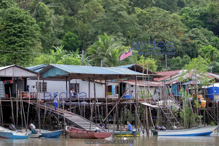: Fishing Village on the river Salak : Fishing Village on the river Salak