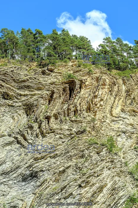 : Folds very marked in flysch to Jausiers, High Ubaye : Folds very marked in flysch to Jausiers, High Ubaye