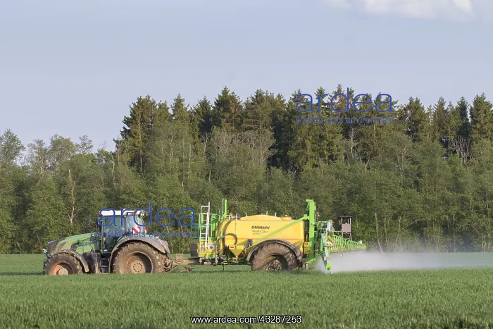 : Forester spraying herbicides - spring - Germany : Forester spraying herbicides - spring - Germany