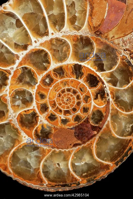 : Fossils - Ammonite (cross section, close-up) - Jurassic