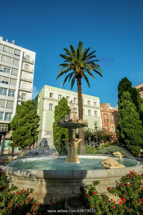 : Fountain in Canalejas Park, Old Town, Cadiz, Spain : Fountain in Canalejas Park, Old Town, Cadiz, Spain