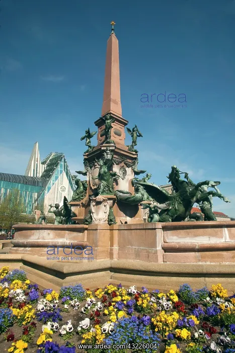 : Fountain and monument in center of Augustus : Fountain and monument in center of Augustus