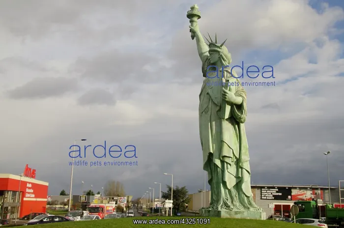 : France, Alsace, Colmar. Statue of Liberty : France, Alsace, Colmar. Statue of Liberty