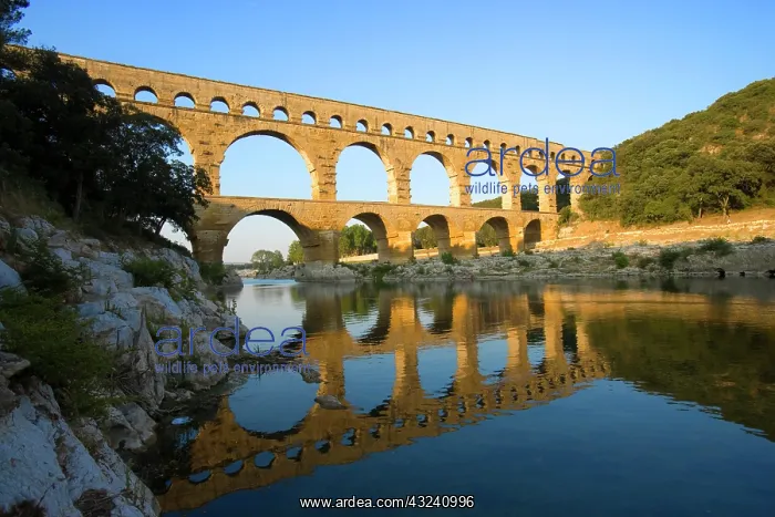 : France, Avignon. The Pont du Gard Roman : France, Avignon. The Pont du Gard Roman