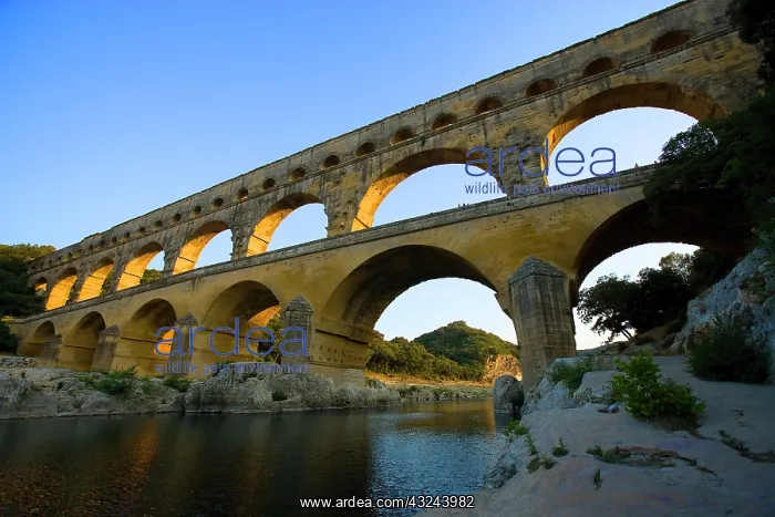 : France, Avignon. The Pont du Gard Roman : France, Avignon. The Pont du Gard Roman
