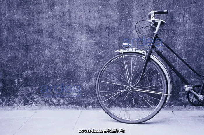 : France, Brittany, St. Malo. Bike detail : France, Brittany, St. Malo. Bike detail