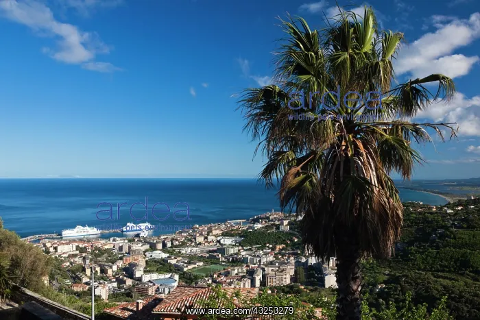 : France, Corsica, Le Cap Corse, Bastia, elevated : France, Corsica, Le Cap Corse, Bastia, elevated