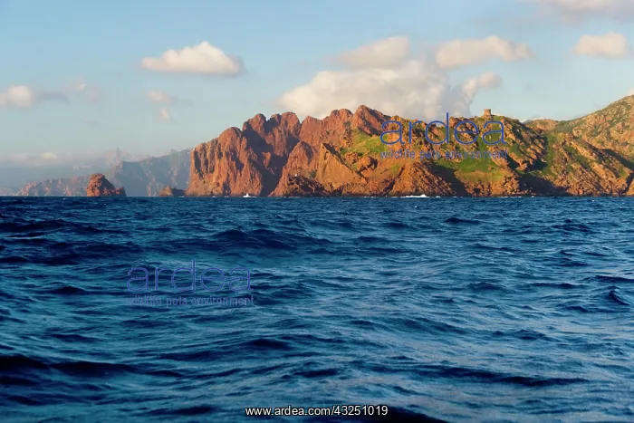 : France, Corsica. Pinnacles of red granite : France, Corsica. Pinnacles of red granite