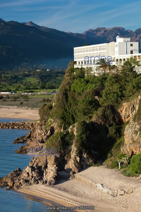 : France, Corsica, Propriano, beach and hotels : France, Corsica, Propriano, beach and hotels