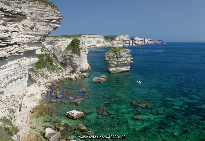 : France, Corsica. View of white limestone : France, Corsica. View of white limestone