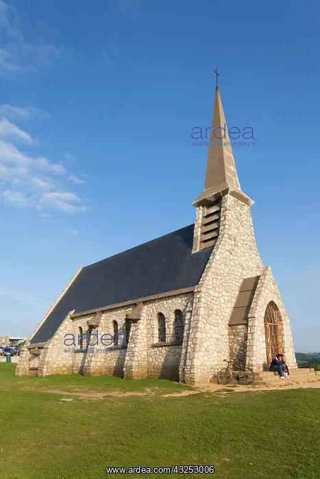 : France, Normandy, Etretat, Falaise De Amont : France, Normandy, Etretat, Falaise De Amont