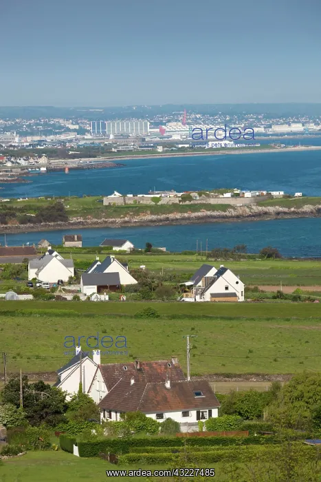 : France, Normandy, Fermanville, elevated : France, Normandy, Fermanville, elevated