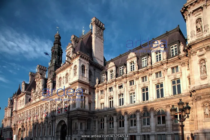 : France, Paris, The main facade of Hotel : France, Paris, The main facade of Hotel