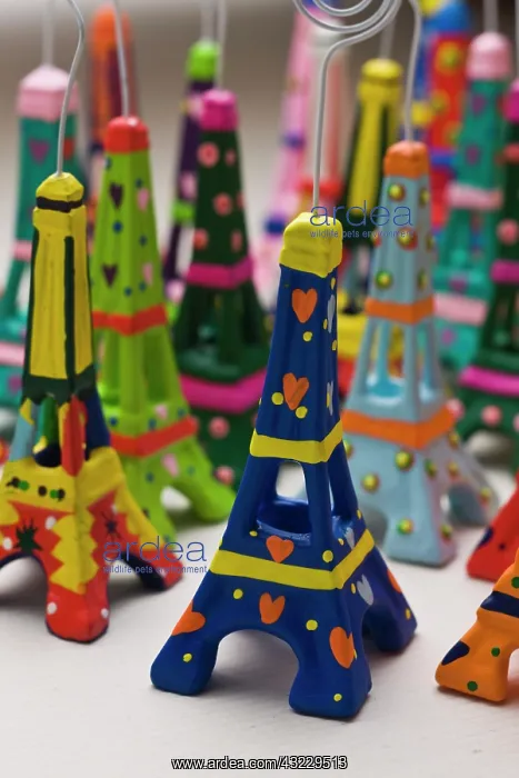 : France, Paris, Miniature Eiffel Towers : France, Paris, Miniature Eiffel Towers