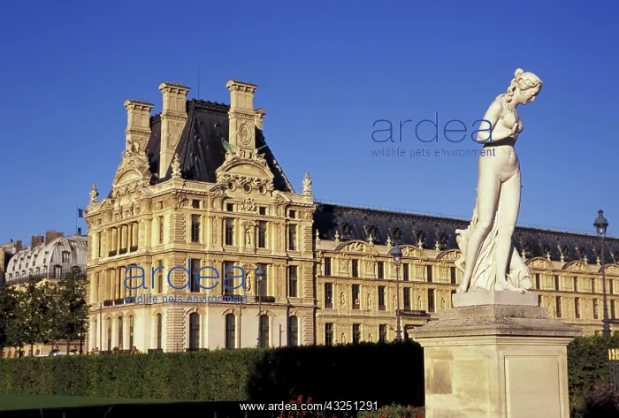 : France, Paris. Tuileries Garden, Louvre : France, Paris. Tuileries Garden, Louvre