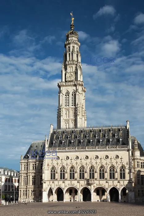 : France, Pas de Calais, Arras, town hall : France, Pas de Calais, Arras, town hall