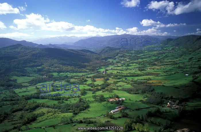 : France, Pyrenees, Ariege. View of valley : France, Pyrenees, Ariege. View of valley